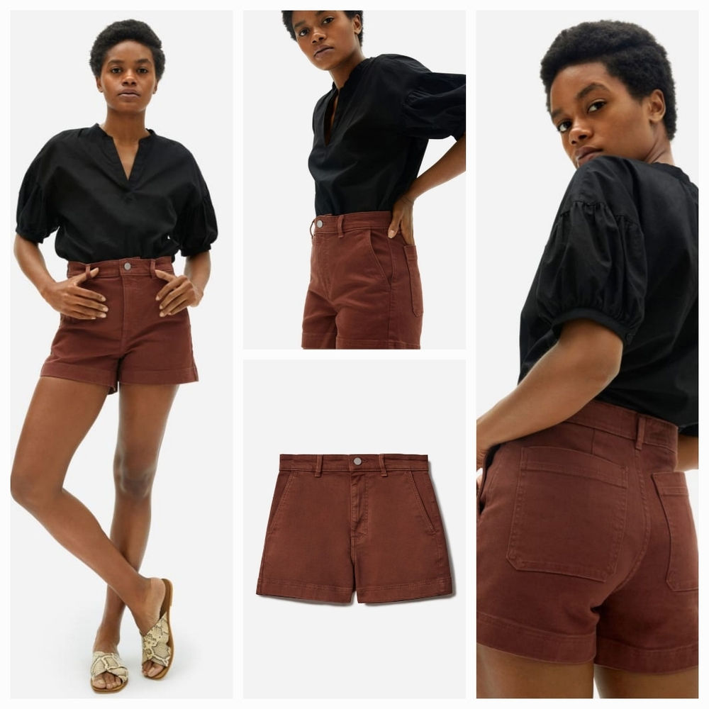 Everlane Cotton Shorts Rosewood Size 00 XXS
